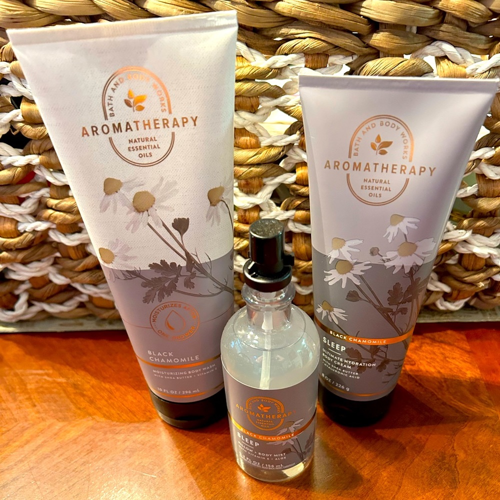 Bath and body works - New - Sleep - Black Chamomile set